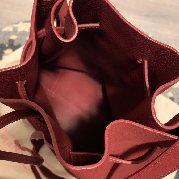 Mansur Gavriel Leather Lined Suede Bucket Bag - Picture 3 of 4